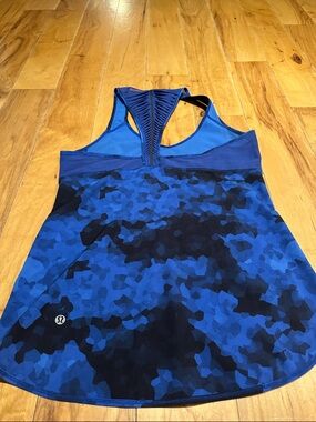 lululemon athletica Blue Camo Racerback Tank